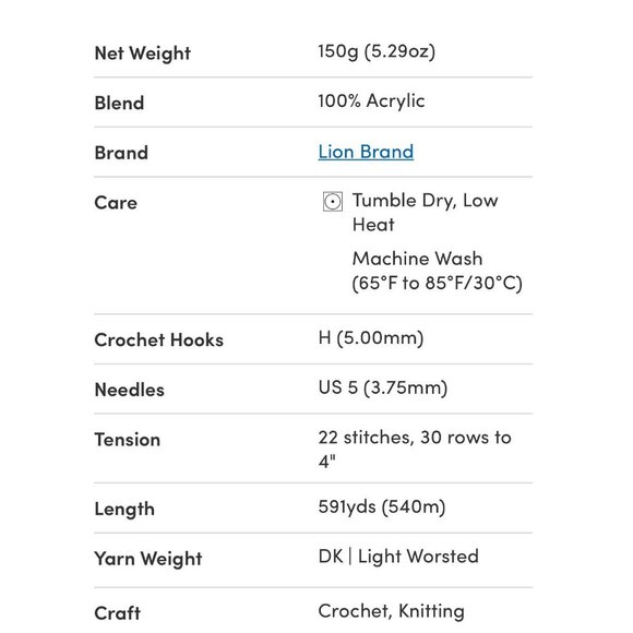 Lion Brand Mandala Yarn In Shade Centaur 100% Acrylic - Picture 5 of 5